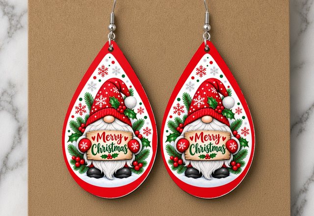 Earrings mockup